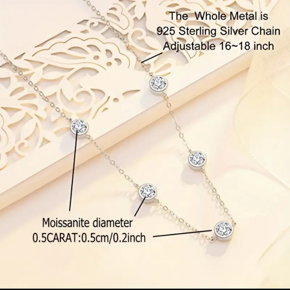 2.5 CT Diamond Round Shape Necklace. - Picture 3 of 8